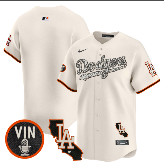Men Los Angeles Dodgers blank 2025 cream Limited Stitched Jersey->los angeles dodgers->MLB Jersey